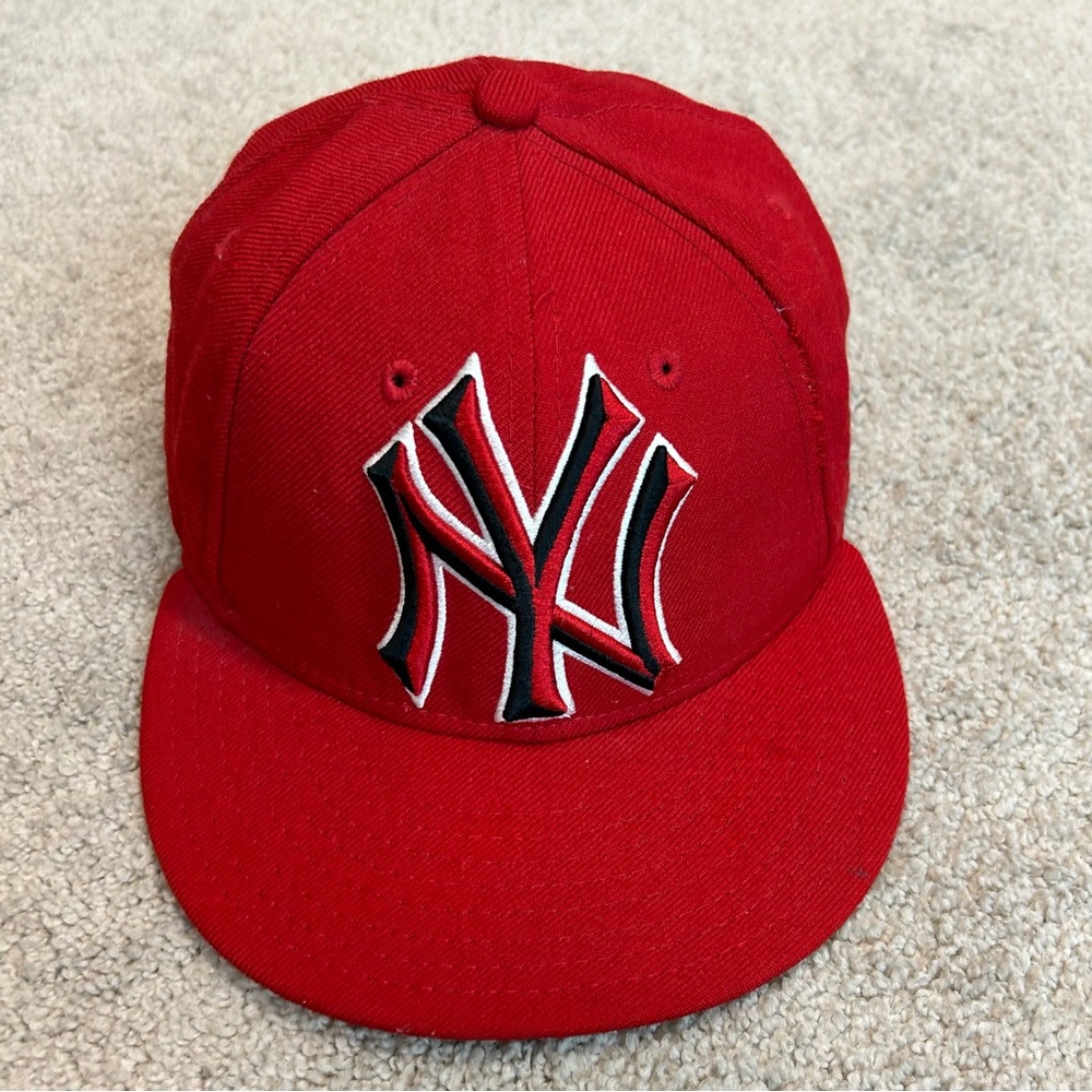 New York Yankees Red Durst Style 59FIFTY fitted embroidered cap hat